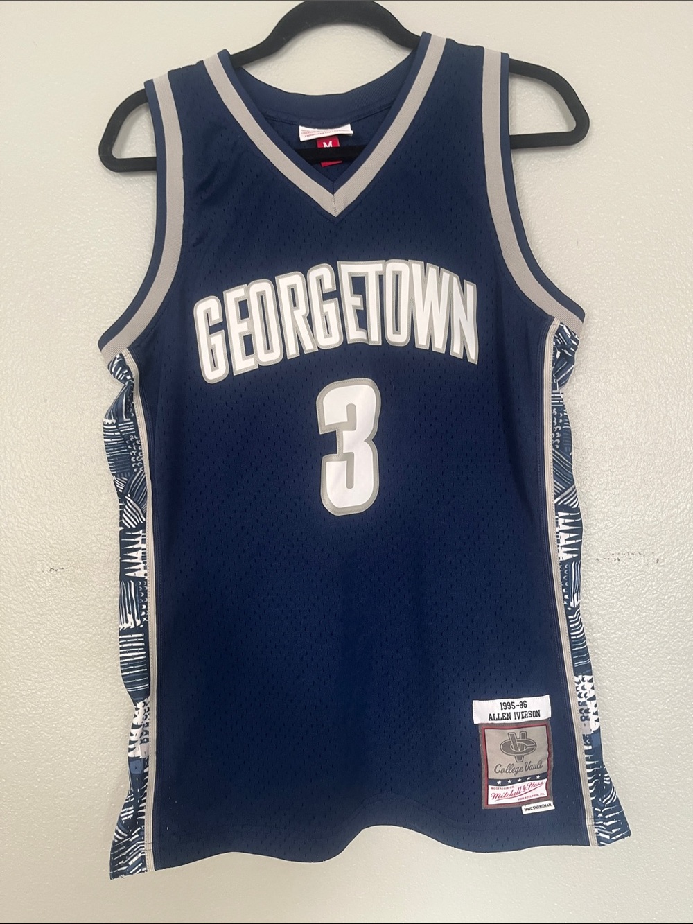 Georgetown Hoyas #3 Iverson Navy Basketball Jersey